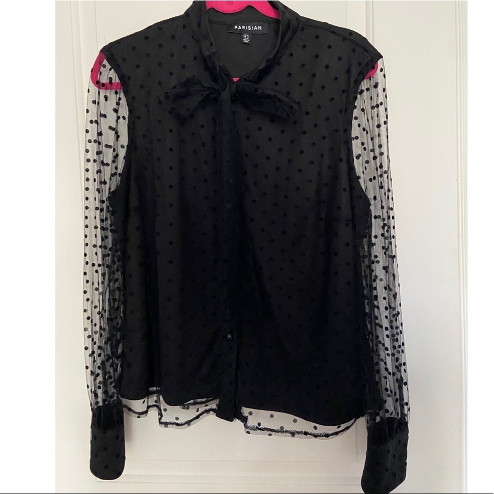 Parisian swiss dot blouse ASOS sz12